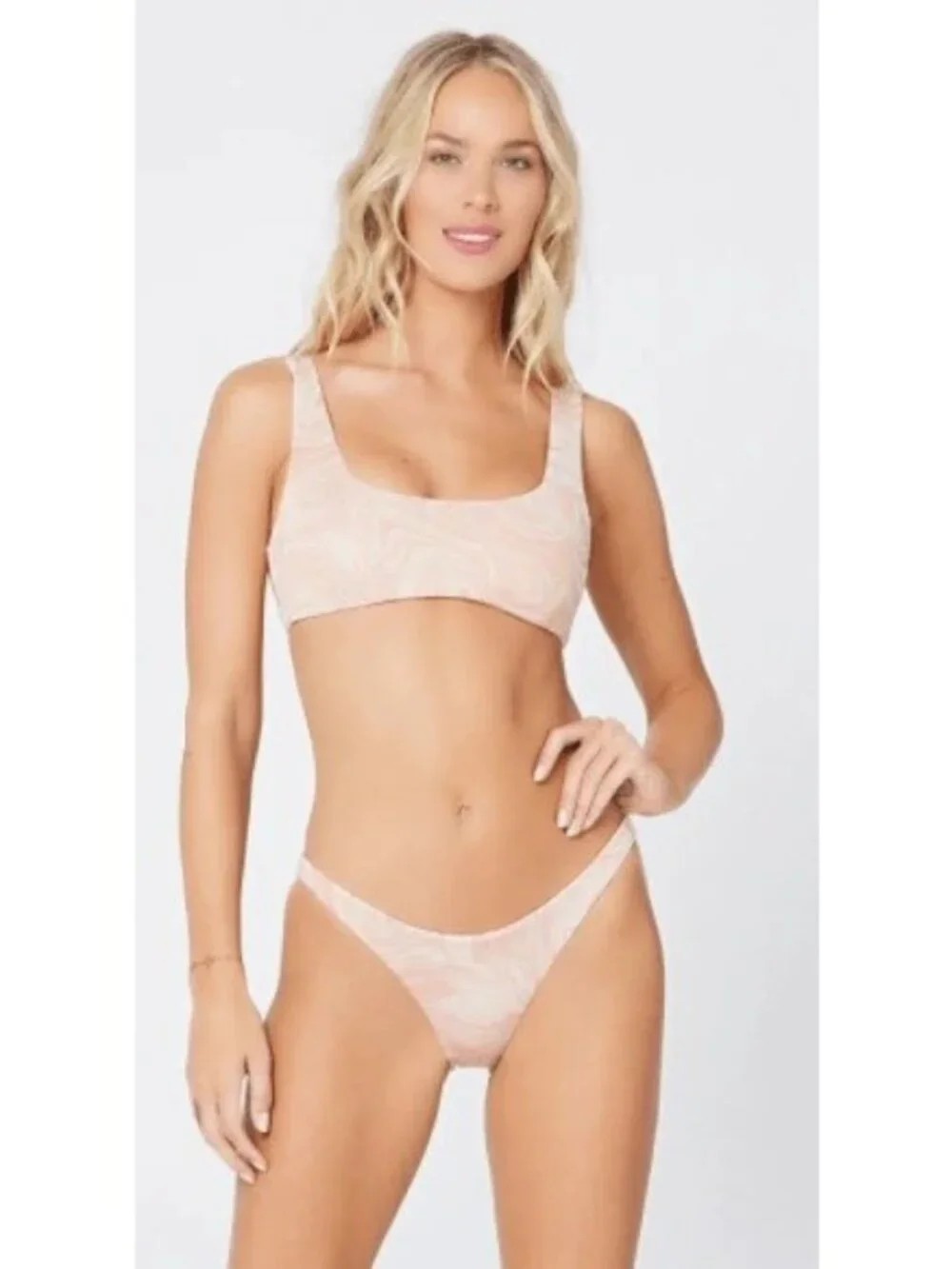L*Space Camacho Bikini Bottom in All Swirled Up New Womens Swimsuit